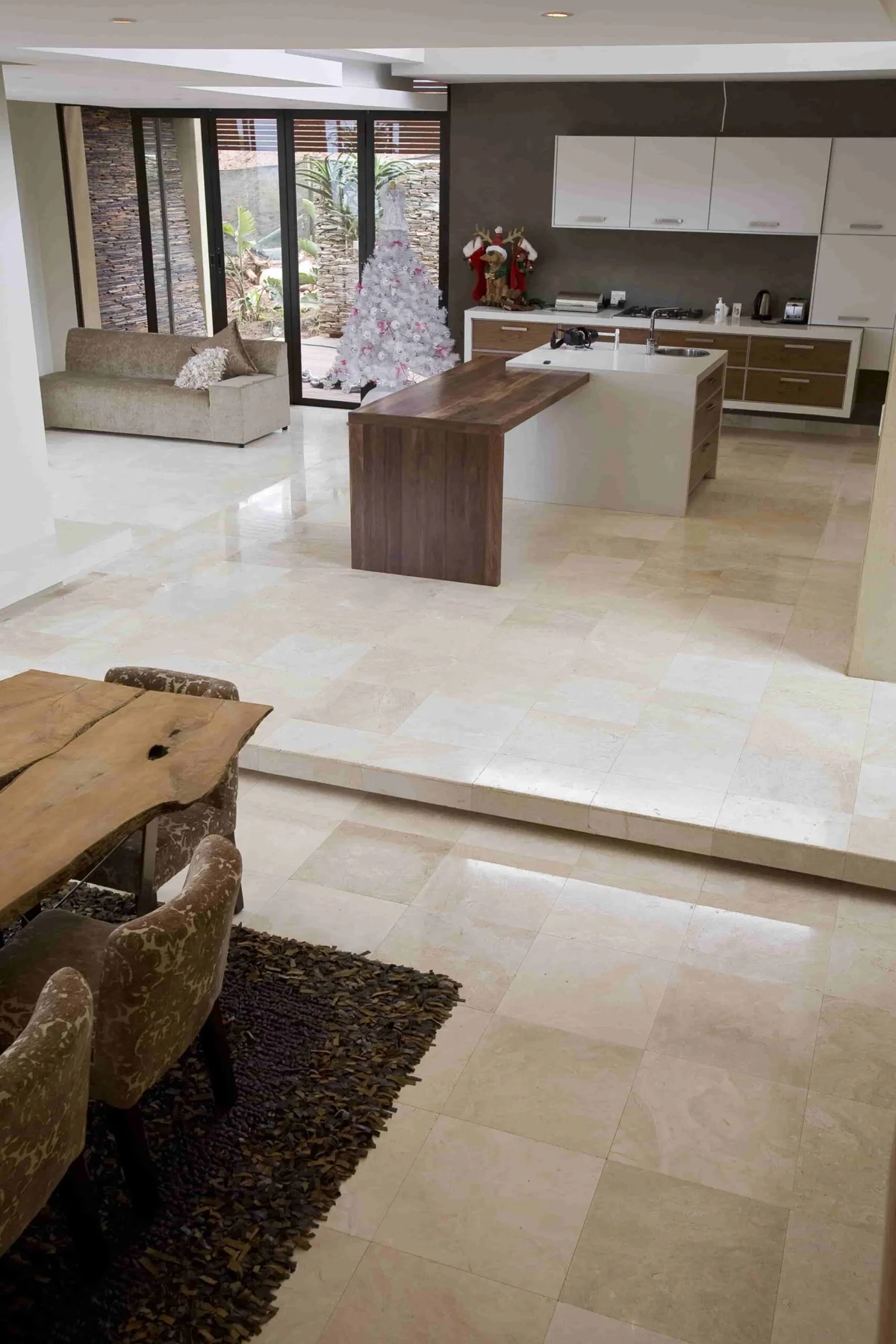 Marble flooring