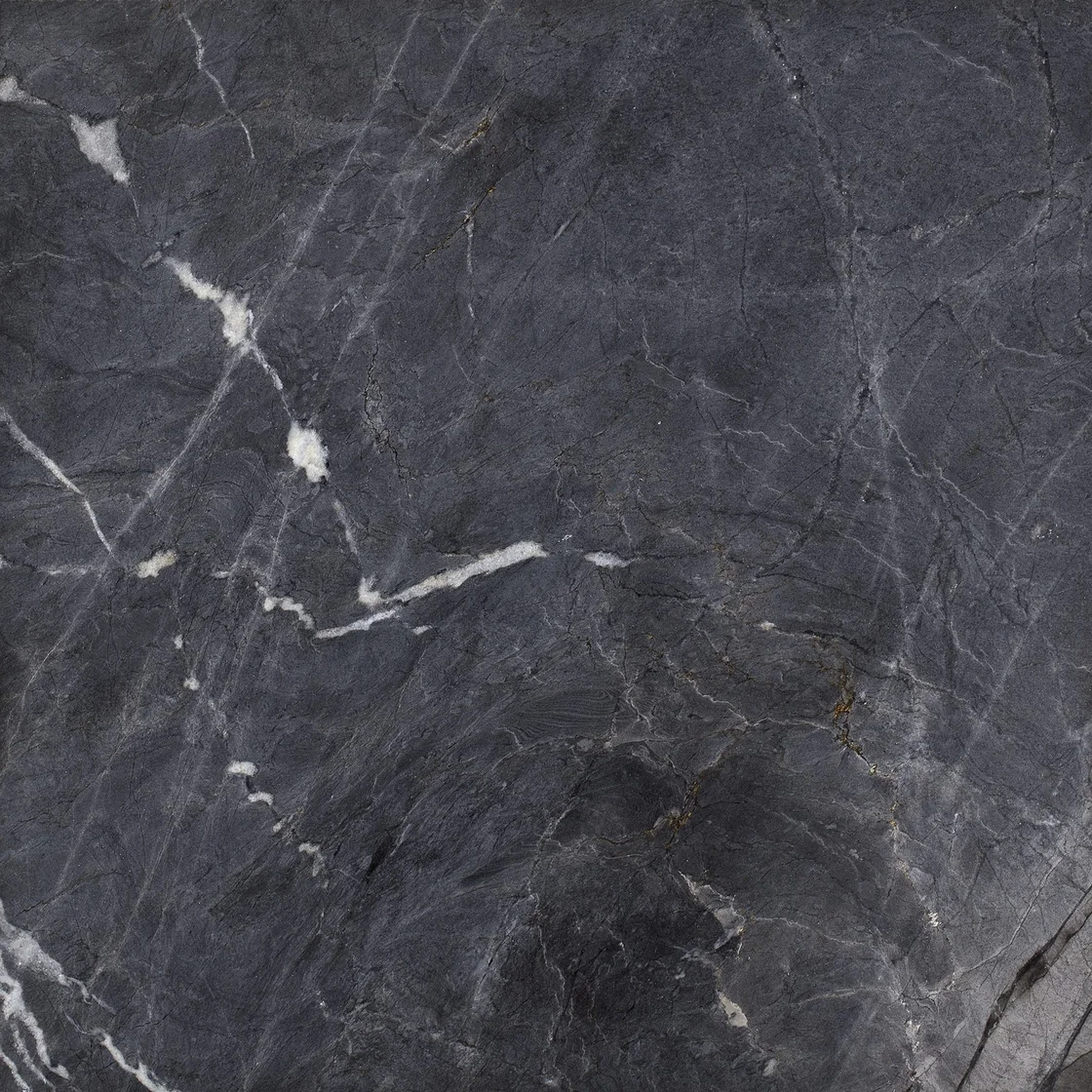 Atlas | marble tile Atlas marble tile — deep charcoal and smoky grey tones, fine white mineral threads