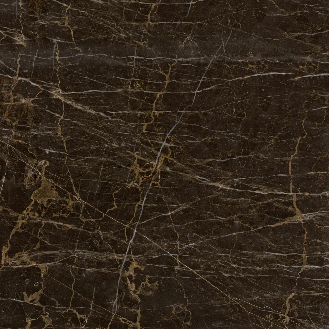 Olive Maron | marble tile Olive Maron marble tile — rich coffee and dark chocolate tones, fine golden-brown lines crossing the surface