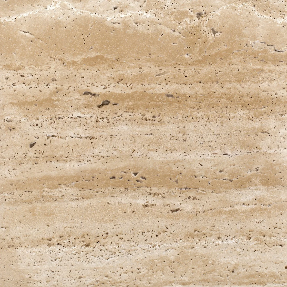 Classic Travertine CC/FH | travertine tile Classic Travertine CC/FH travertine tile — warm beige and pale cream tones, horizontal cream bands and fine dark pores